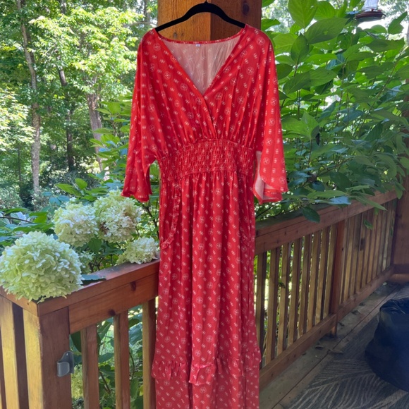 Boho Vneck Tunic Maxi Dress - Picture 1 of 2